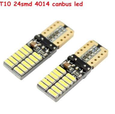 2PCs PARKING LIGHT 24LED T10 W5W RED BULB