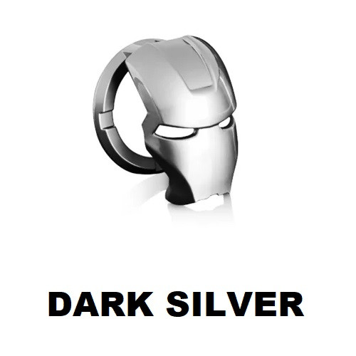 DARK SILVER Full Metal Iron Man Start Push Button Power Interior Cover Ignition Switch Stop On Safety