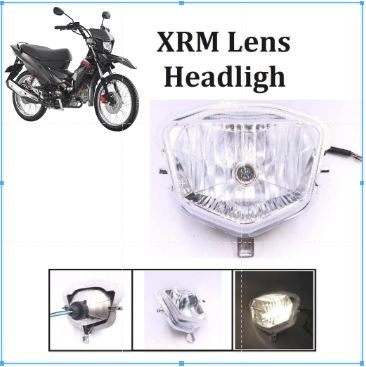 Motorcycle XRM Headlight lens xrm110 xrm125 with Bulb Light