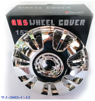 NEW 15" Chrome WJ-5065-C-15 inches Chromed 4Pcs Hub Caps Wheel Cover Car Wheel Rim Hub Cover Rim Cover Tire Cover