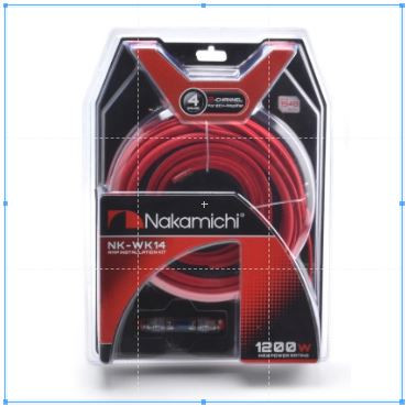 Nakamichi 4 Gauge Wiring Kit NK-WK14 Amp Installation Kit 1200w Max Power Rating Cable Wire 4GA