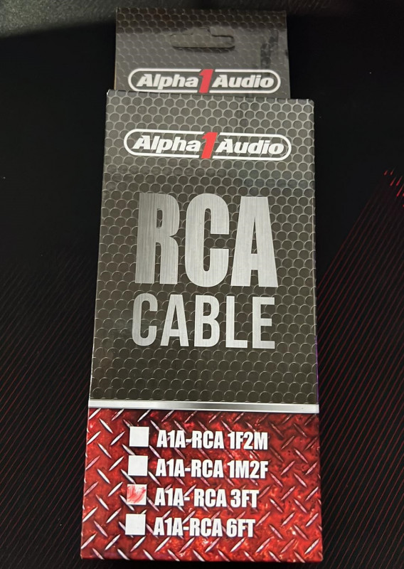ALPHA 1 AUDIO RCA CABLE 6FT
