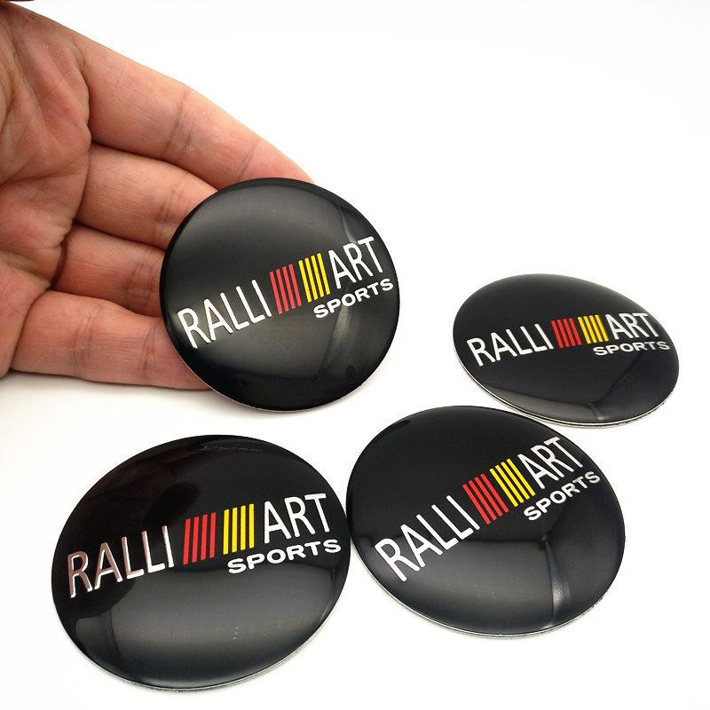 4PCS 56mm RALLI ART Car Center Cap Emblem Wheel sticker Hub Caps Mags 3D Black