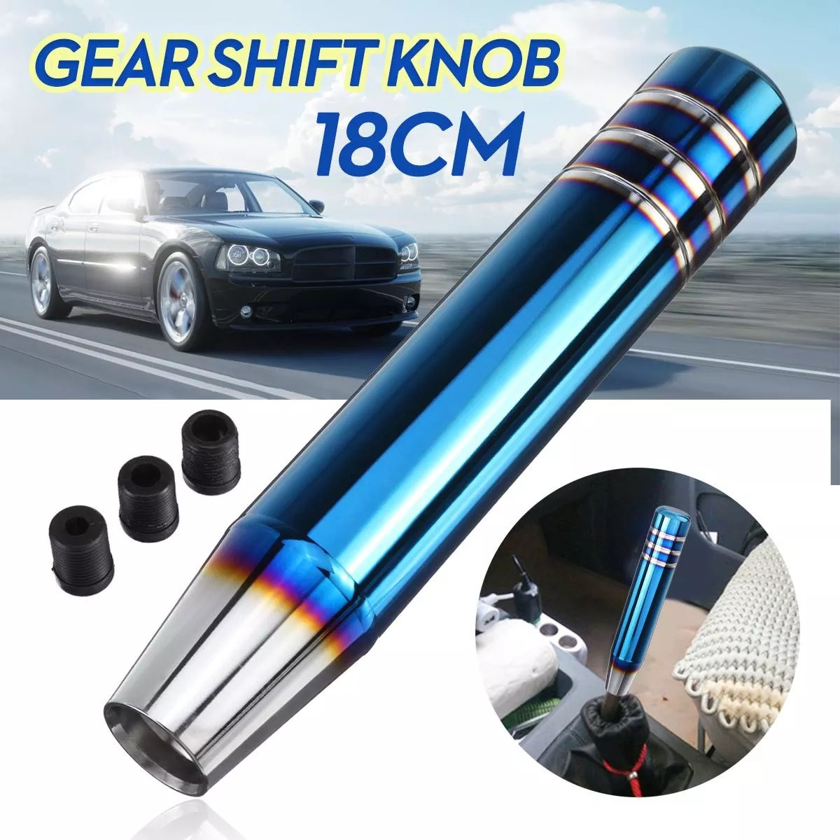 18CM Racing Shift Gear Knob Alloy Universal Fit All Cars Manual