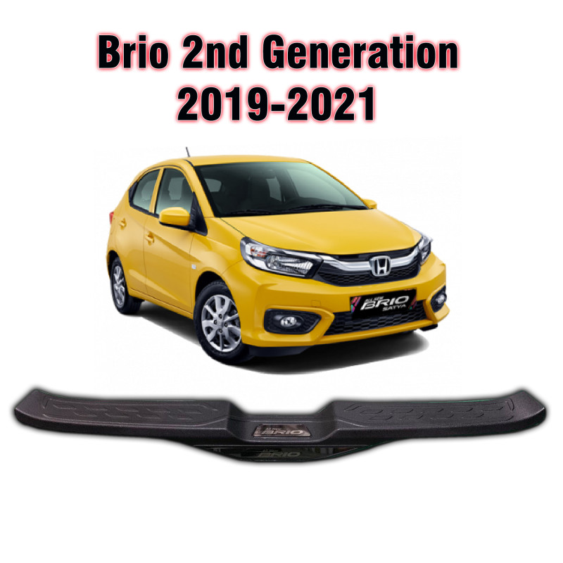Honda Brio 2nd Generation 2019-2021 Rear Step Sill Bumper Guard Rear Stepsill Cover with Logo