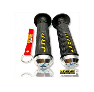 JRP Universal Motorcycle handle grip with silver bar end