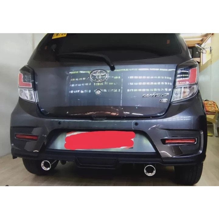 2018-2020 TOYOTA WIGO Gen2 Front & Rear Lip Chin Diffuser New Design ALL BLACK