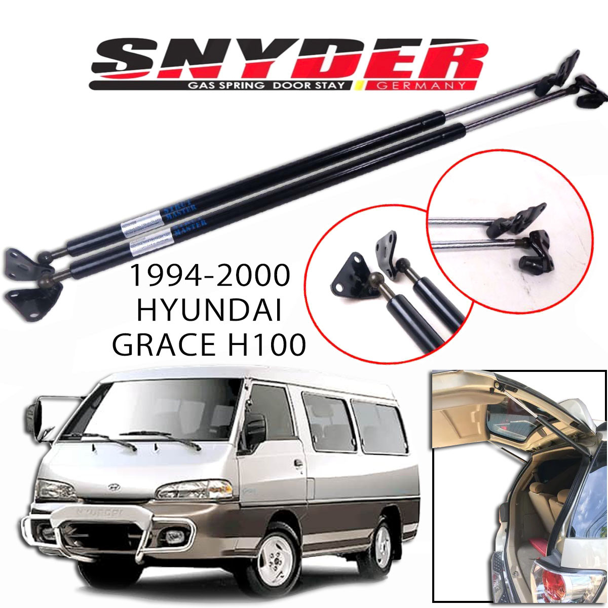 SGS-1006 (Left) 1994-2000 HYUNDAI GRACE H100 Gas Spring Door Stay Damper Struts Trunk Open - Snyder