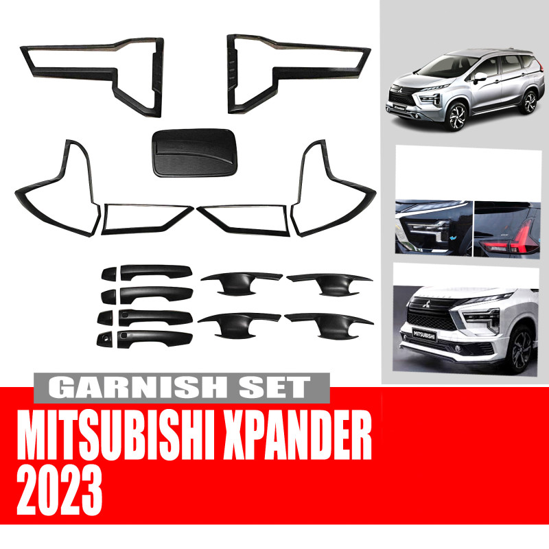 2022-2023 Mitsubishi Xpander Garnish Combo Set Matte Black