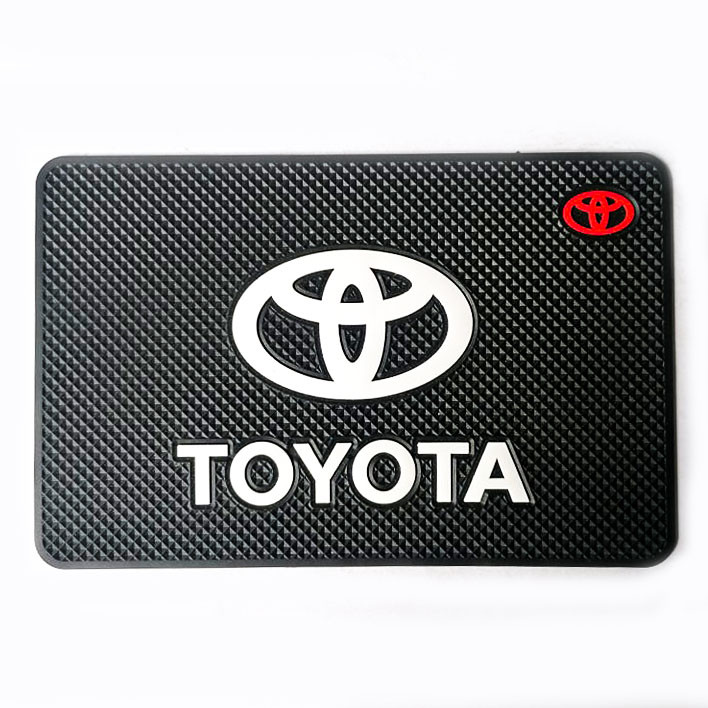 TOYOTA Logo Dash Pad Rubber Car Universal Anti Skid Slip Cushion for Dashboard PAD Holder
