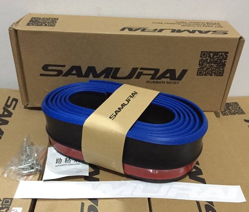 Car Samurai Lip Skirt Side Skirt with BLUE Lining color