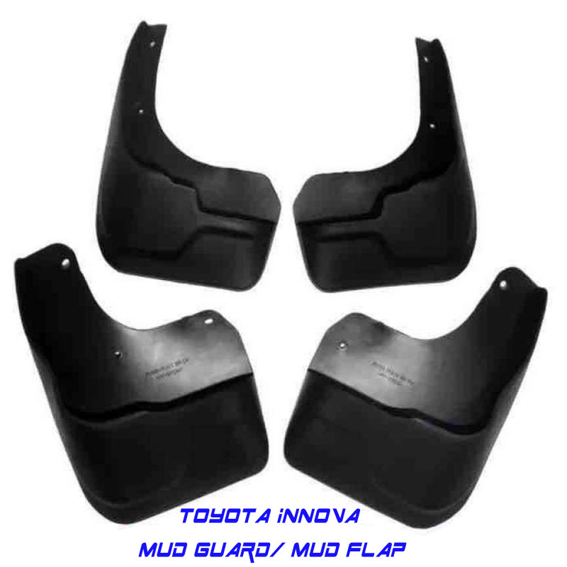 Toyota Innova 2016-2020 Mudguard Matte Black Mud Flaps Splash Guards With Screw Bol