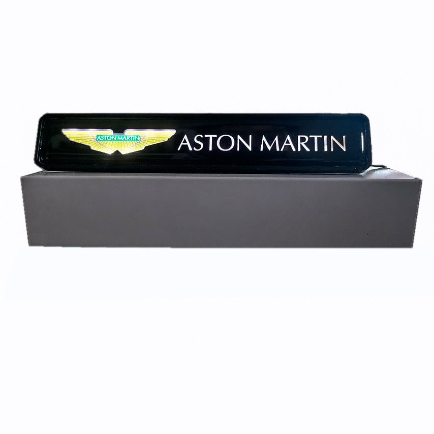 1Pc ASTON MARTIN Car Front Grille Luminous Emblem Badge LED Decoration Lights Car Logo