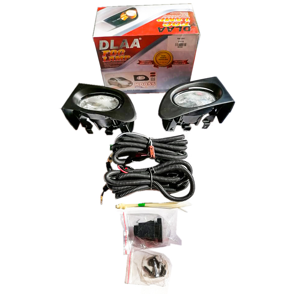 HD-055 DLAA Fog Lamp Honda City 2003 Fog Light H11 12V 55W with Wiring Kit and Switch 2 pieces