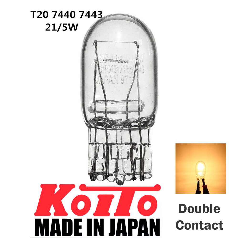 1Pc T20 Bulb Double Contact Pin Koito 12V 21/5w Brake Light Tail Light Bulb