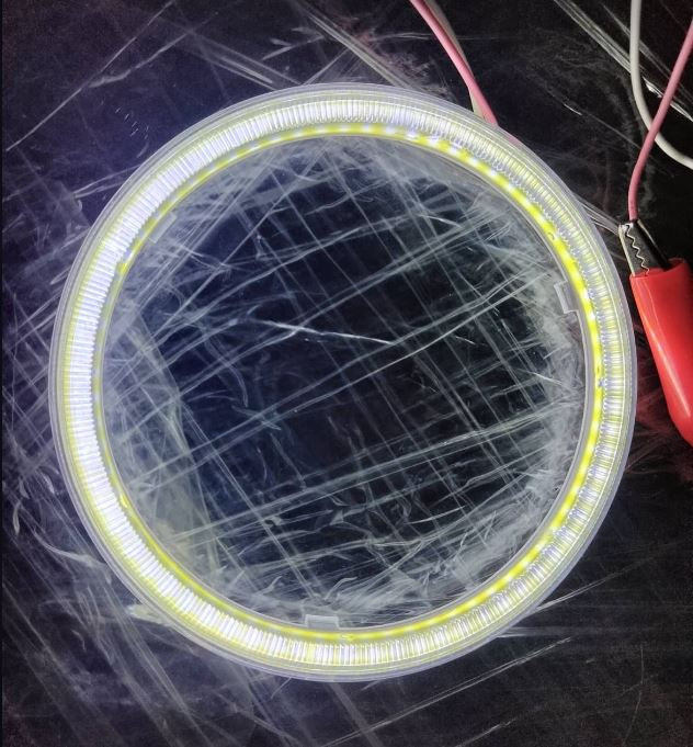 WHITE 4 COS 1PC HEADLIGHT ANGEL EYE HALO RINGS DC12V SINGLE COLOR