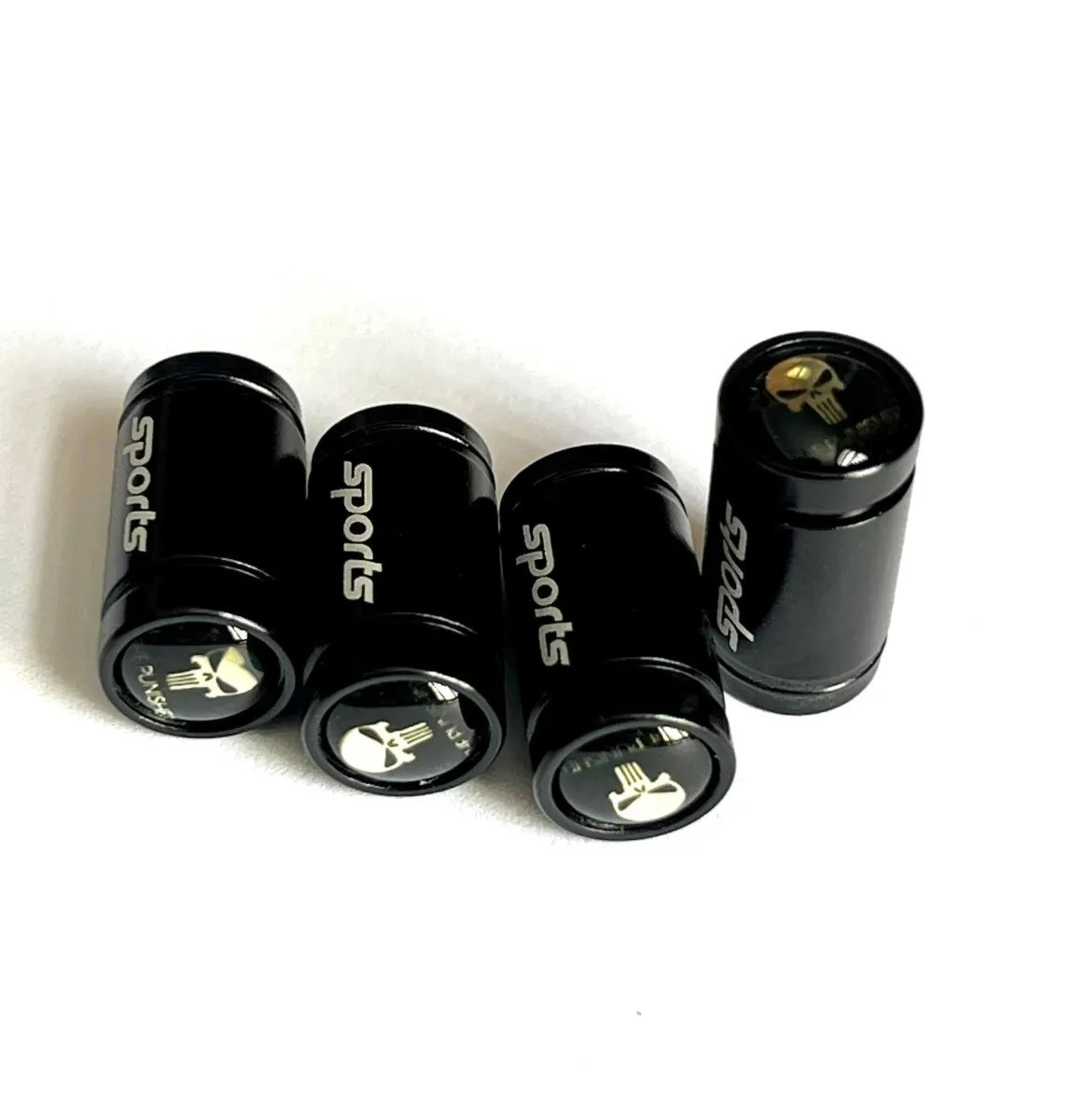 SPORTS 4PCS 1 Set of Tire Valve Cap Stem THE PUNISHER Car Wheel Tire Air Sports Valve