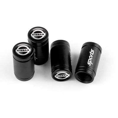 NISSAN 4pcs Tire Air Valve Caps cover SPORTS Aluminum Alloy Car Wheel Tyre Stem Air Caps Colored