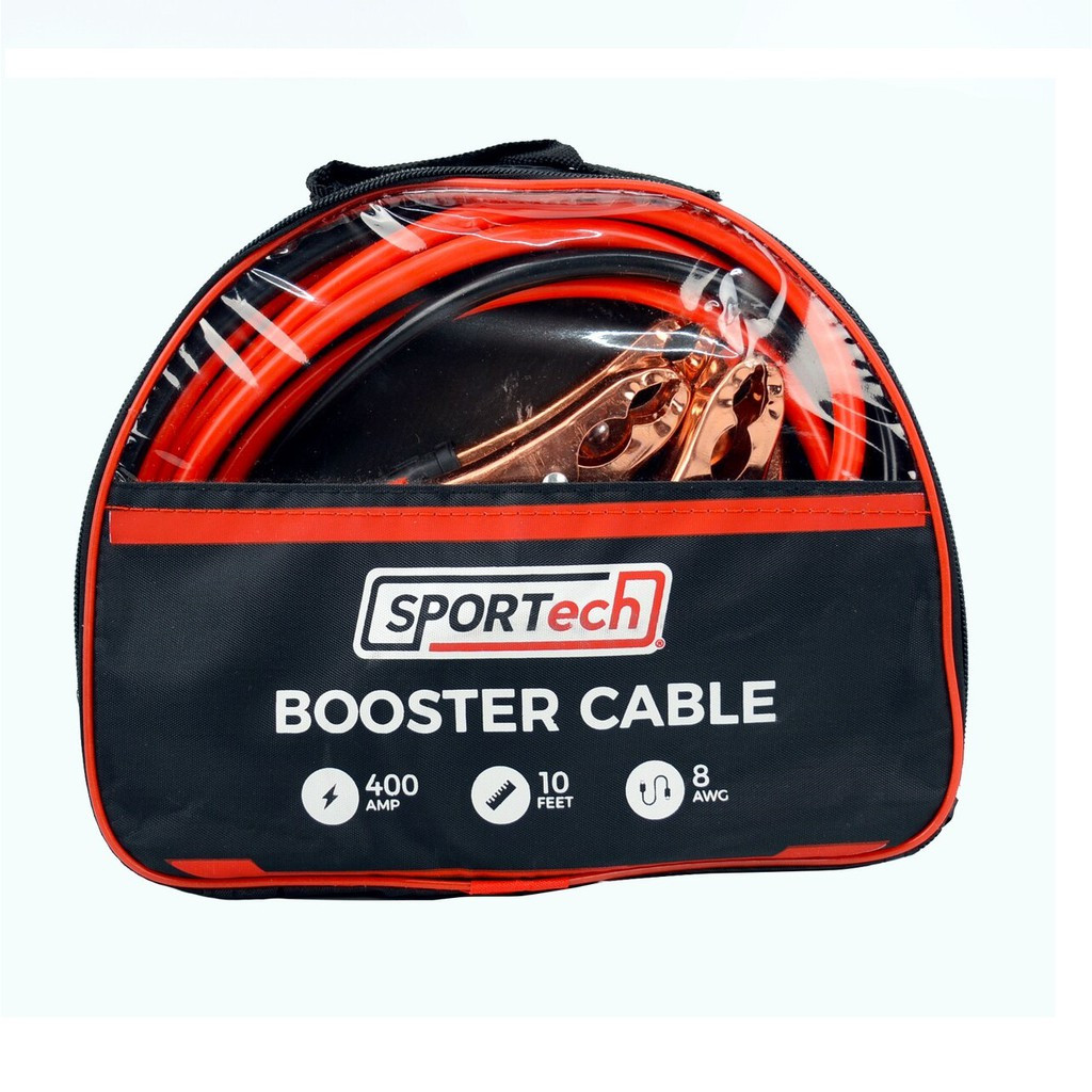SPORTECH BATTERY BOOSTER CABLE JAMP POWER 10FT 8AWG 400 AMP