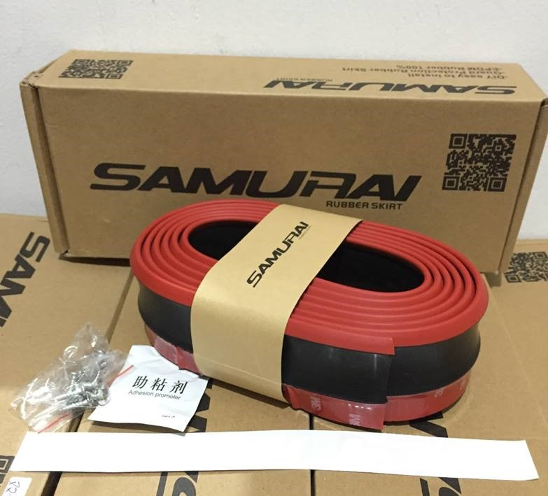 Car Samurai Lip Skirt Side Skirt with RED Lining color