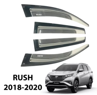 CDMYD-054C TOYOTA RUSH 2018-2020 Two Tone Rain Visor White+Black Two-Toned Thin and Transparent
