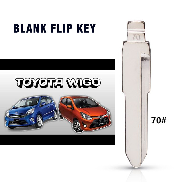 #70 Blank Flip key blade for Toyota Wigo 1PC