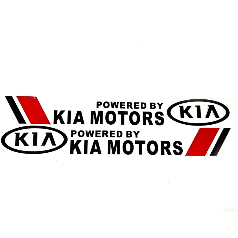 Kia Motors 2pcs Car logo Universal Styling Door Side Sticker Long Letters Body Decal 80CM X 10CM
