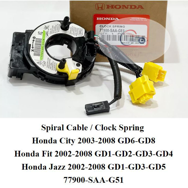 Spiral Cable / Clock Spring Train wire For 2001-2008 Honda Jazz Fit / City 2003-208 77900-SAA-G51