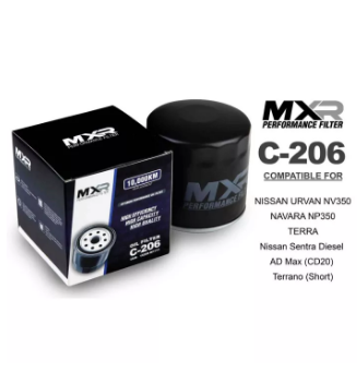C-206 MXR OIL FILTER FOR NISSAN URVAN NV350 NAVARA NP300 TERRA Sentra Diesel AD Max (CD20) Terrano