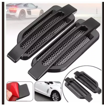 ZW-5111 Universal Pair Car Side Air Flow Vent Design Intake Decoration Stickers Side Mesh Cover
