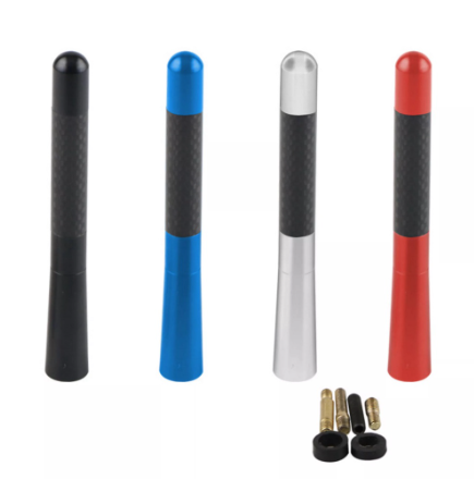 8cm Car Short Antenna metal aluminum Carbon Type signal FM Radio with Screw Bolts