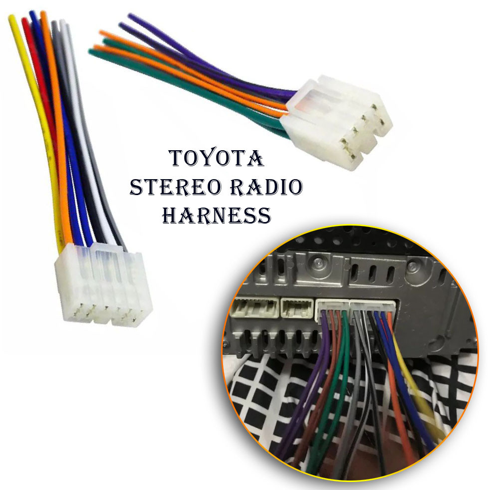 2pcs FEMALE Car Toyota Harness Cable Car Stereo Wiring Adapter Cable Radio Player Install