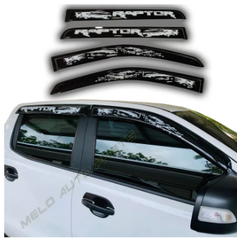 2018-2021 Ford Ranger Raptor OEM Splash Design Rain Visor Pro-Series Door windows Sun Protection From Thailand