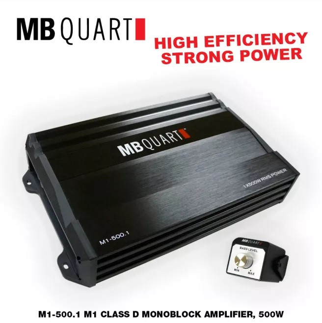 M1-500.1 - MB QUART CLASS D MONO AMPLIFIER Mono Bridged 4-ohms 1000W