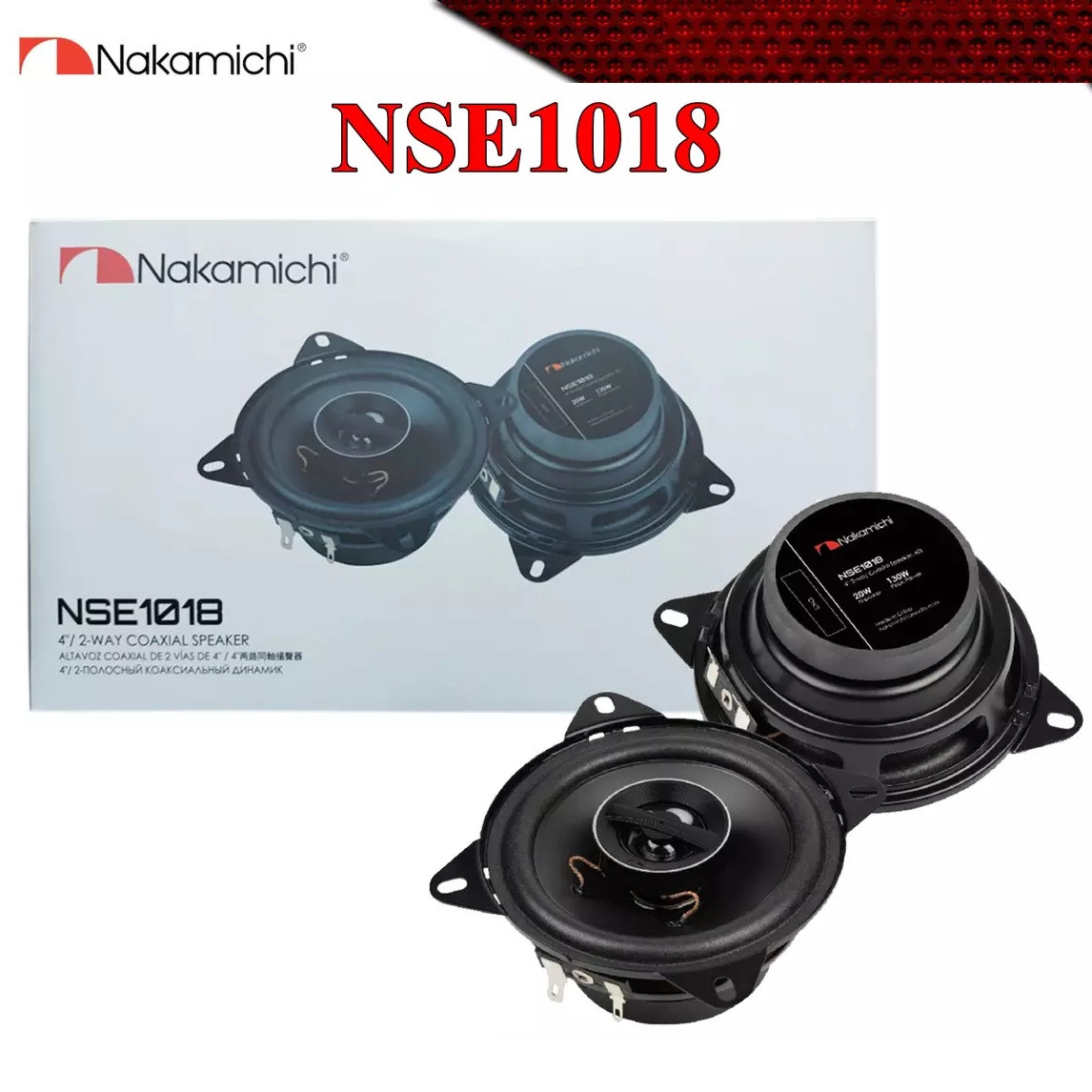 Nakamichi NSE-1018 2-Way Coaxial Speakers 4 INCHES 2PCS 130W