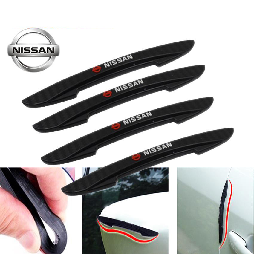 4PCS NISSAN Door Guard Auto Car Door Edge Corner Protection Scratch Protector Carbon